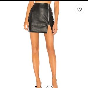 Melissa Zip Up Faux Leather Mini Skirt in Black
superdown in XS.